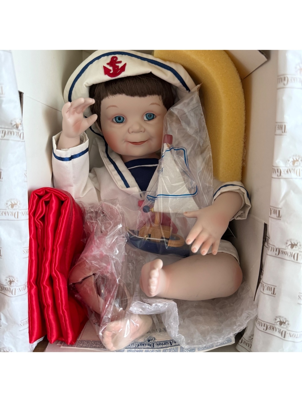 Ashton Drake Sailor Baby Boy Doll Justin Broken Leg Parts Art Salvage 1991